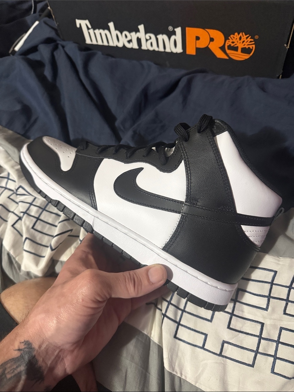 Nike Men’s High-Top Sneakers in Black and White
